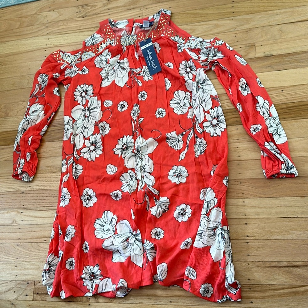Whoa wait floral dress. Size small. New with tags.